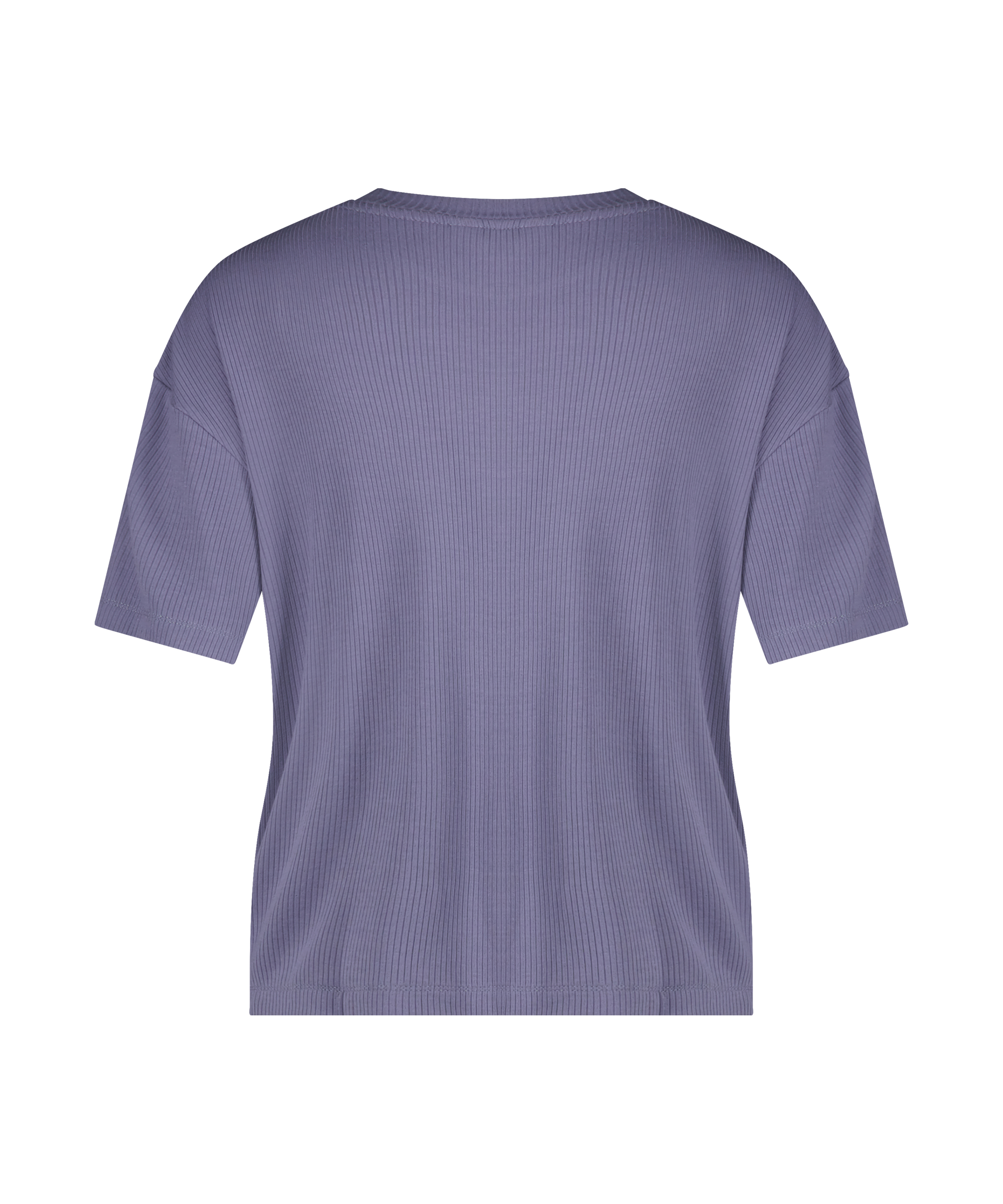 Top mit kurzen Ärmeln Rib, Lila, main