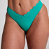Slip de Bikini Échancrés Scallop, Vert
