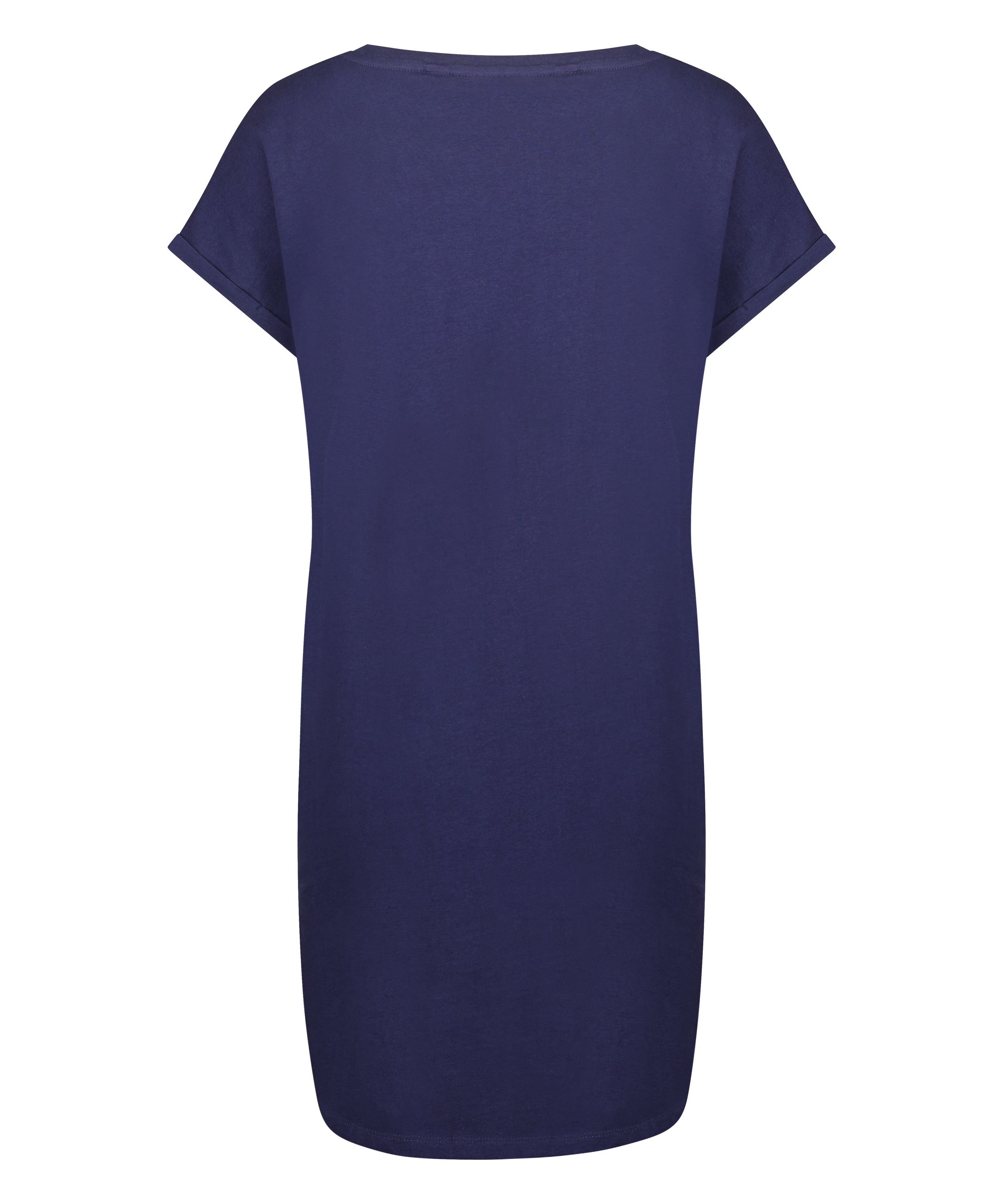 Nachthemd Rundhalsausschnitt, Blau, main