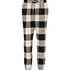 Pyjamahose Twill Check, Schwarz