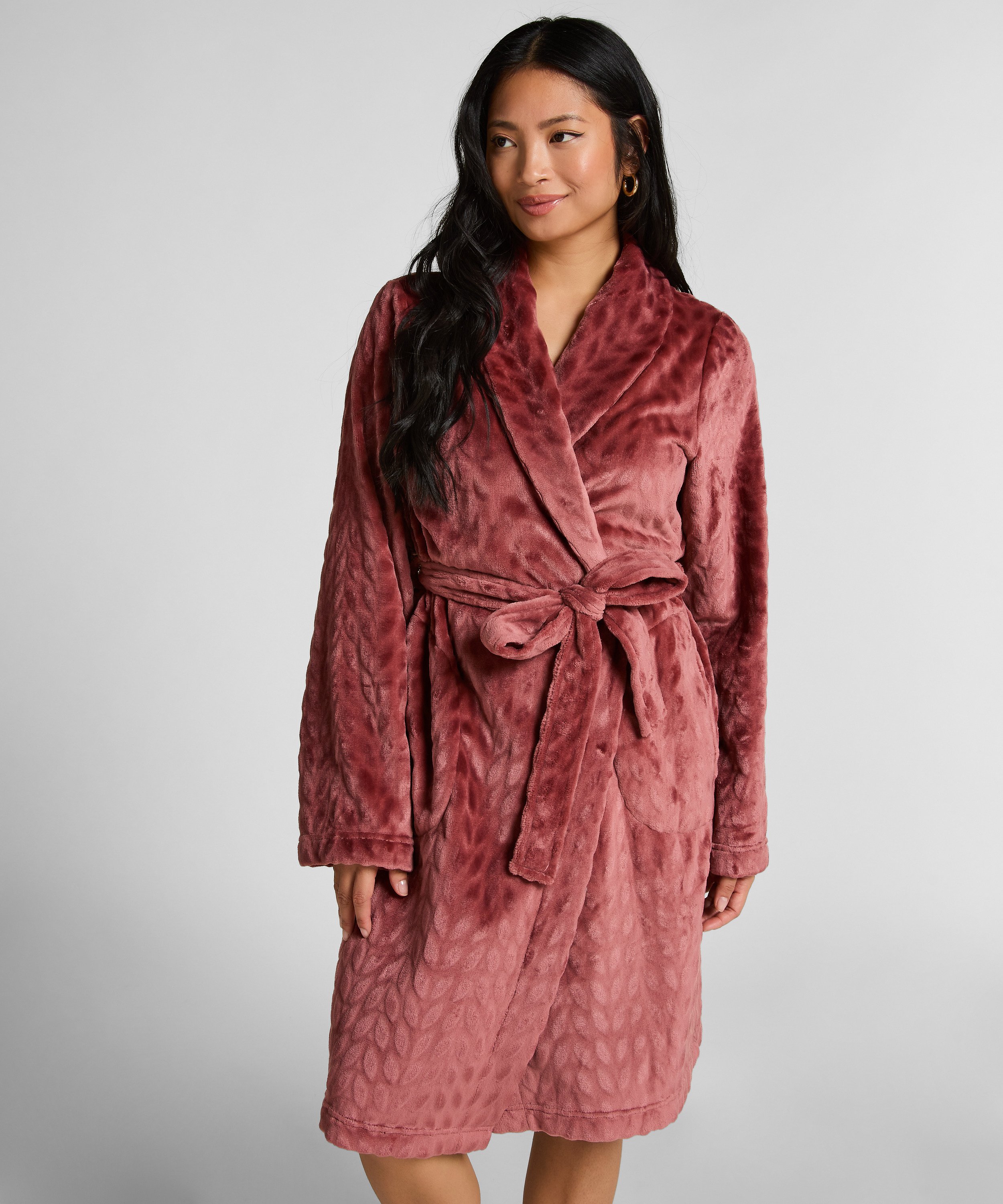 Bademantel Fleece, Lila, main