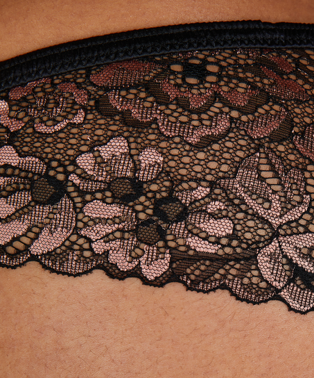 Slip brésilien échancré Ivy, Noir