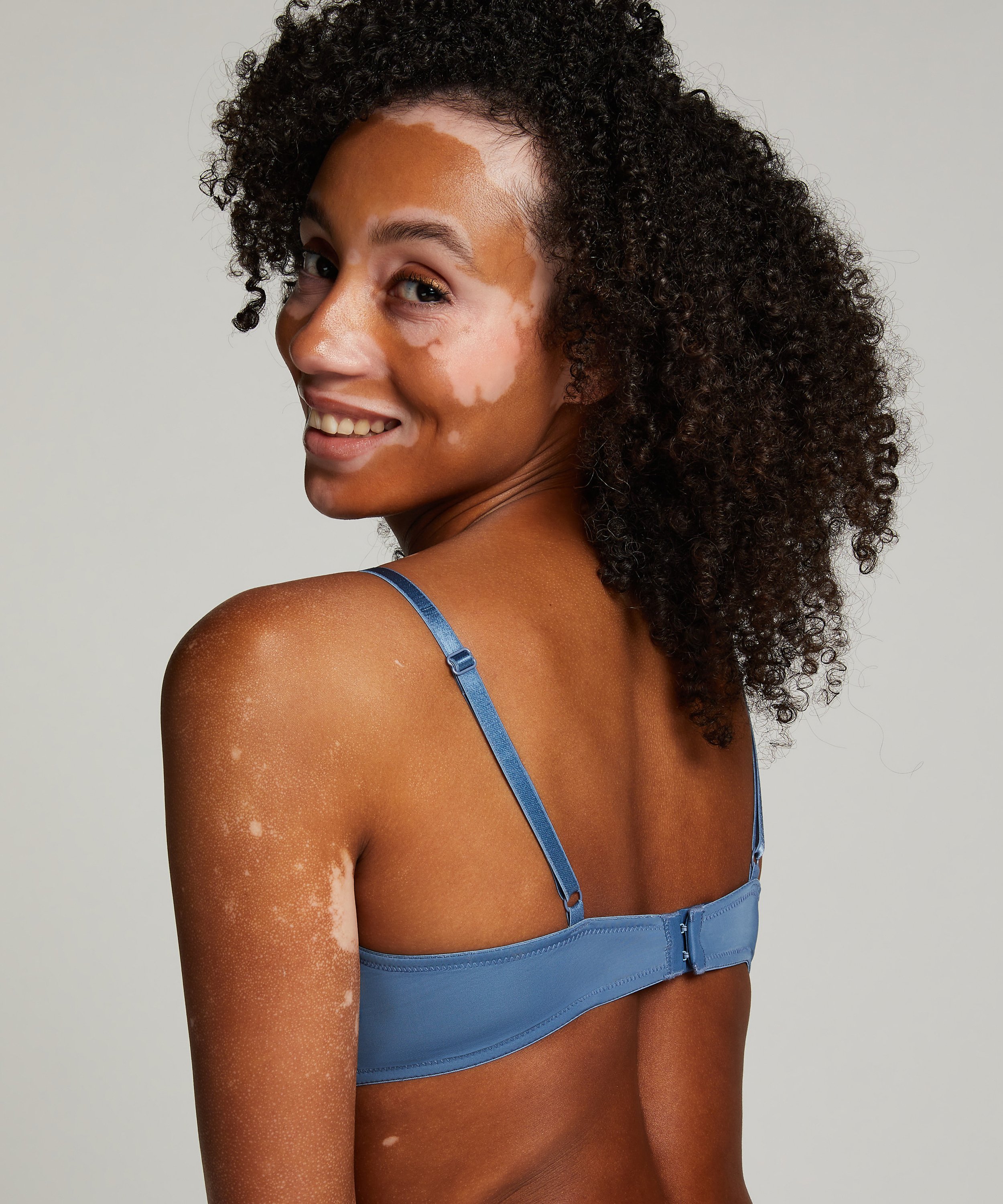 Vorgeformter Bügel-BH Plunge, Blau, main