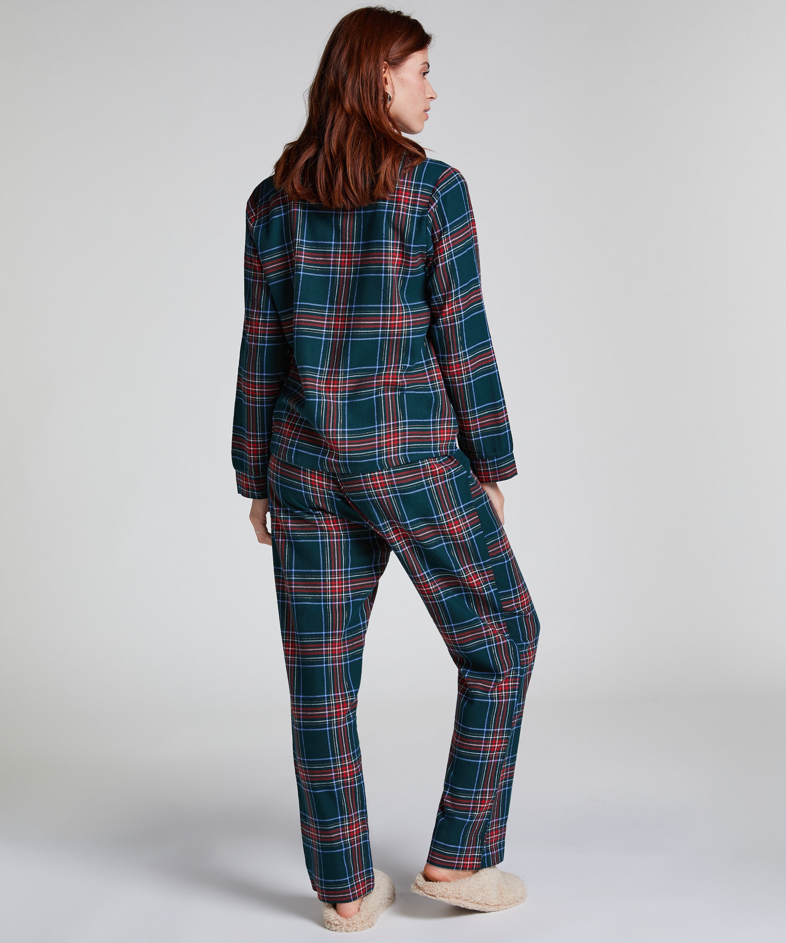 Pyjamaset Flannel, Gr&uuml;n, main