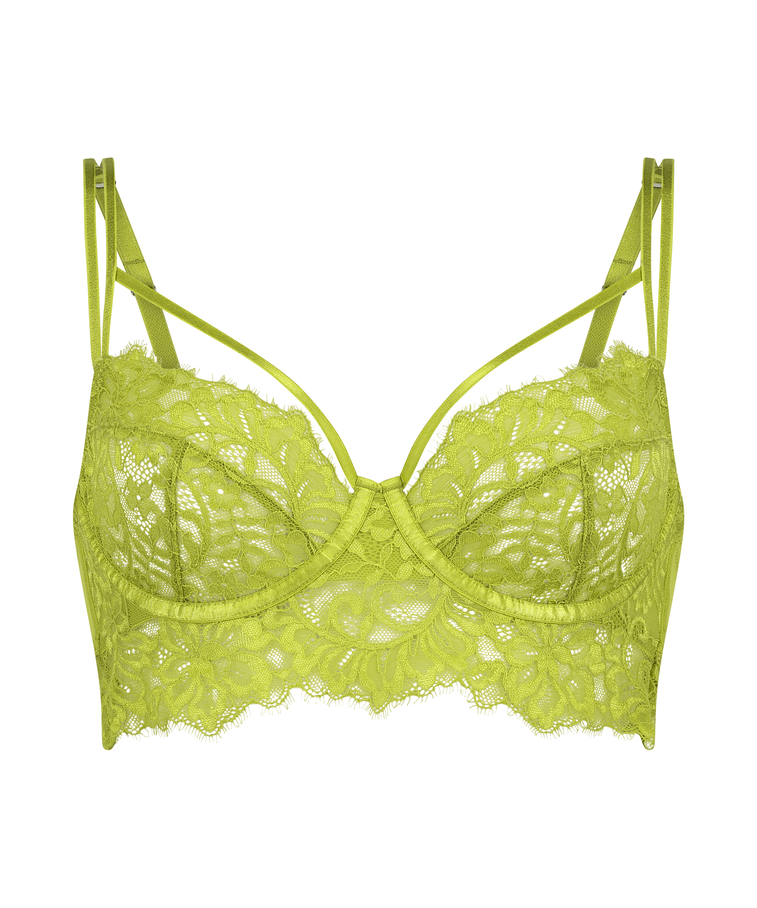 Soutien-gorge à armatures préformé longline Isabella, Vert, main