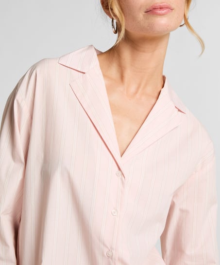 Pyjama-Top Baumwolle Poplin, Rose