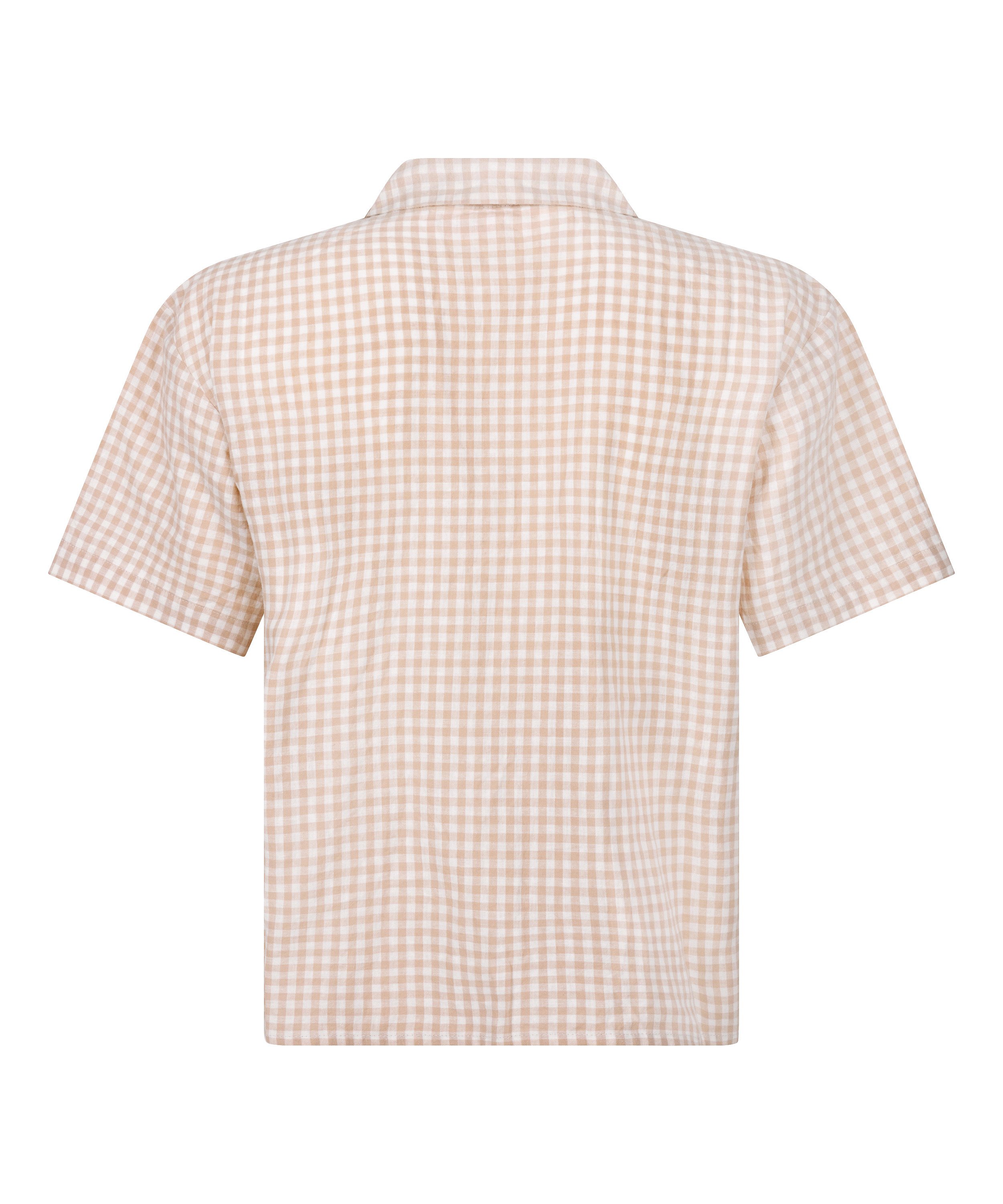 Veste en lin &agrave; carreaux, Blanc, main