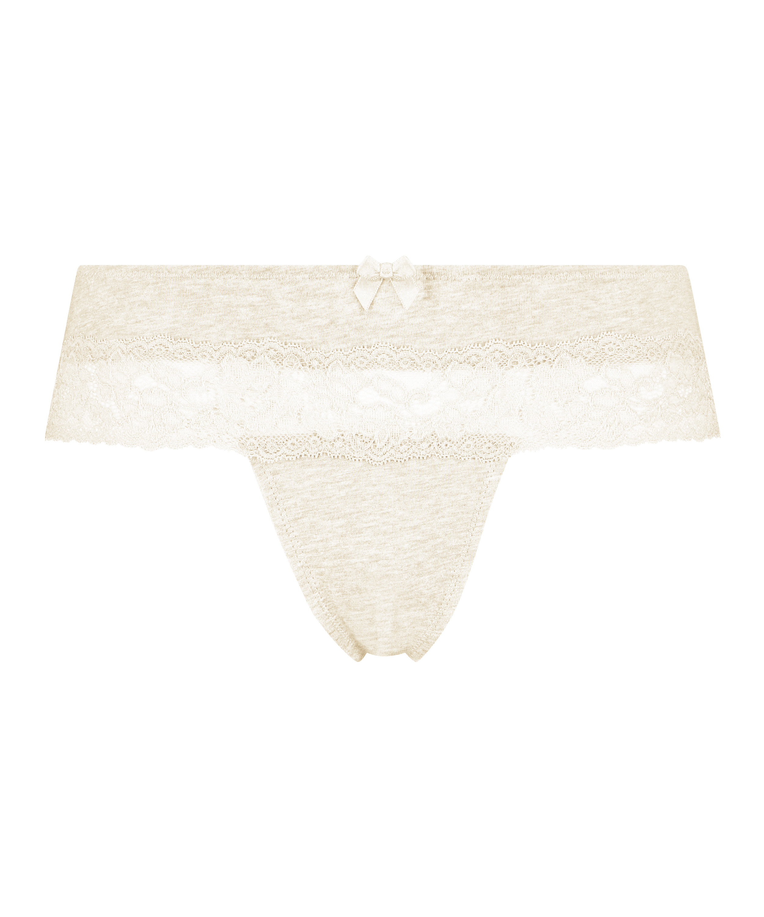 Boxer string Coton, Beige, main