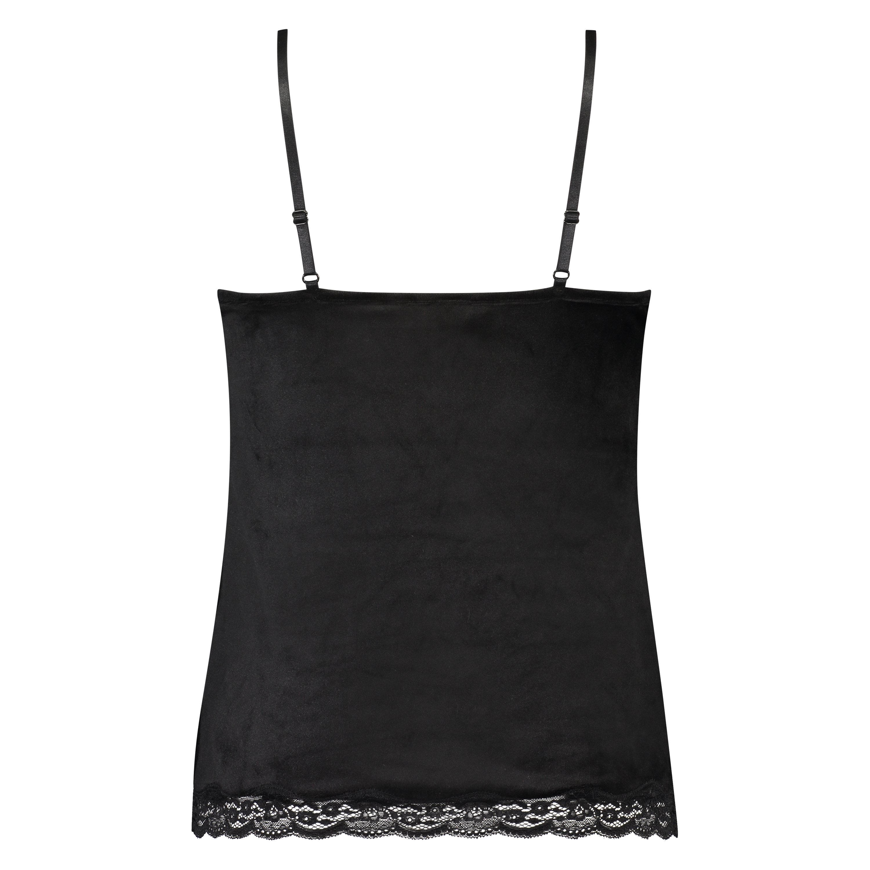 Cami Top Velours Lace, Schwarz, main