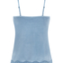 Camisole velours Dentelle, Bleu