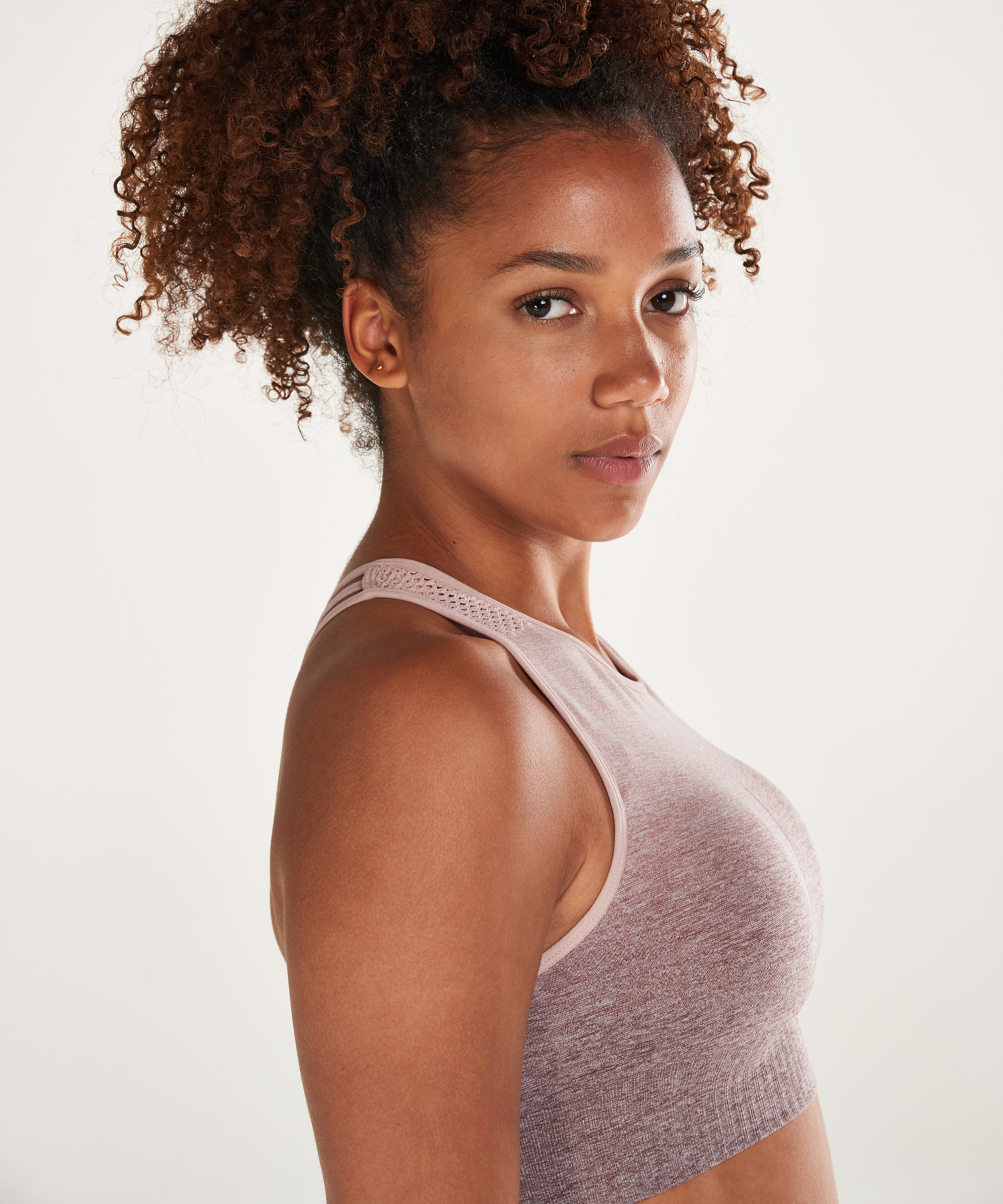 HKMX Sport-BH mit hohem Ausschnitt Level 2 in Ombre-Print, Rose, main