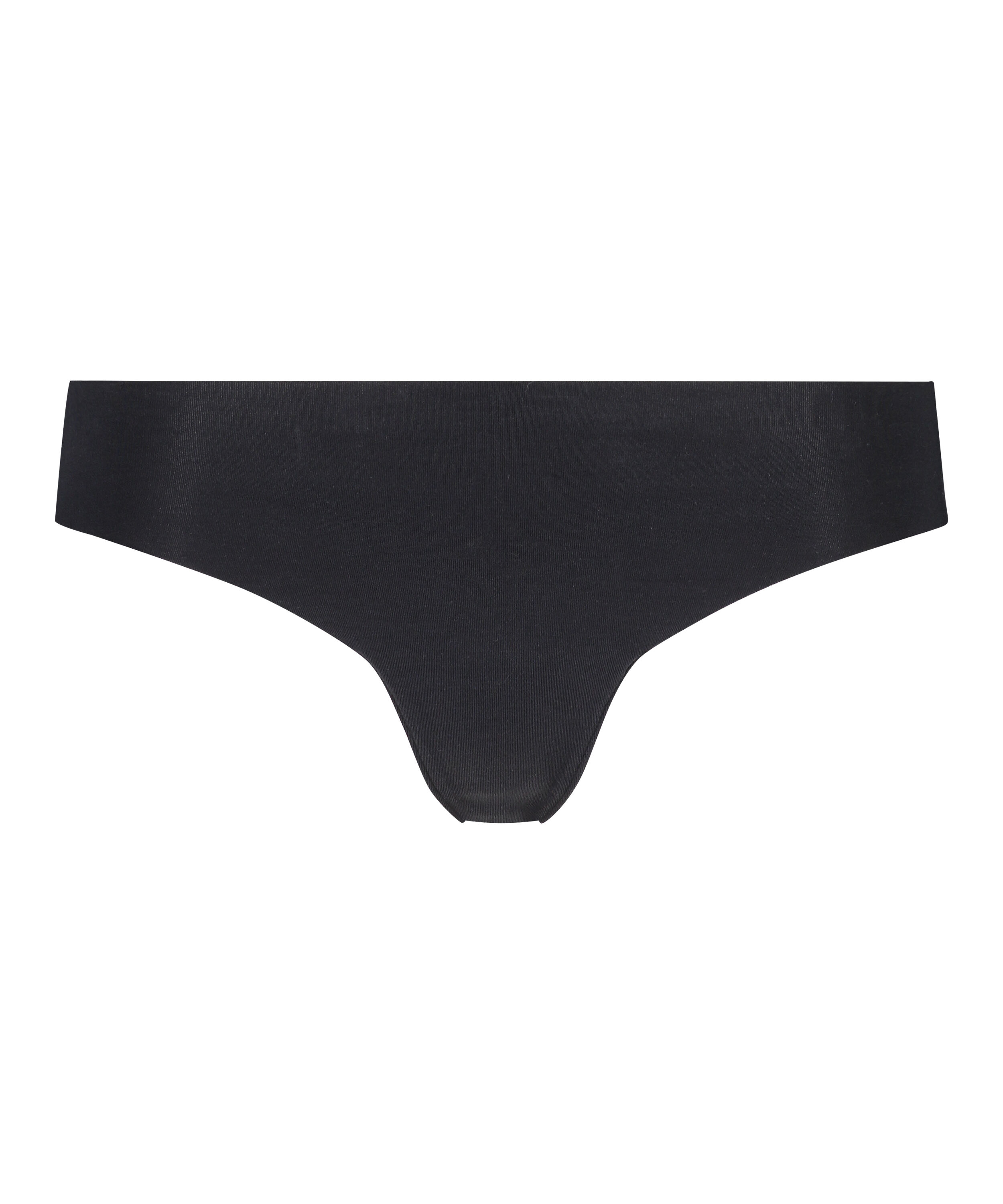 String invisible en coton, Noir