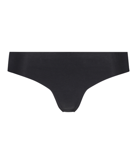 String invisible en coton, Noir