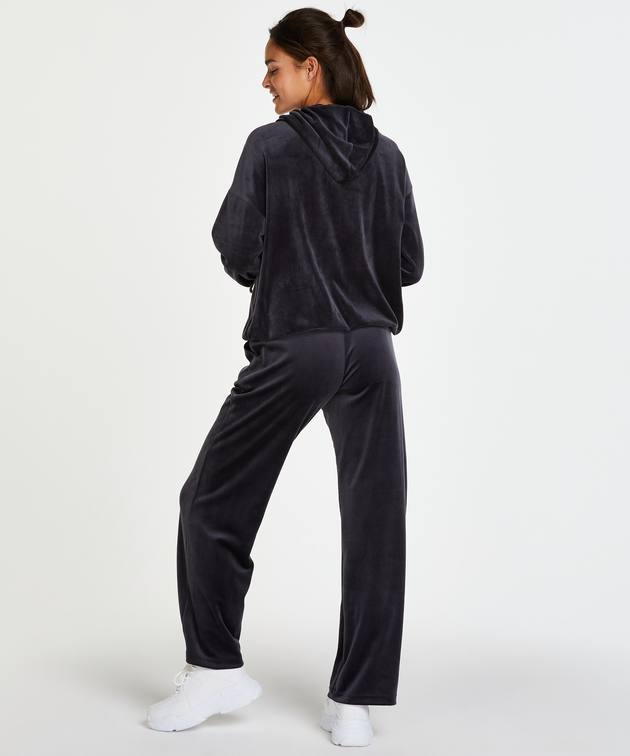 Pantalon de pyjama Velours, Gris, main