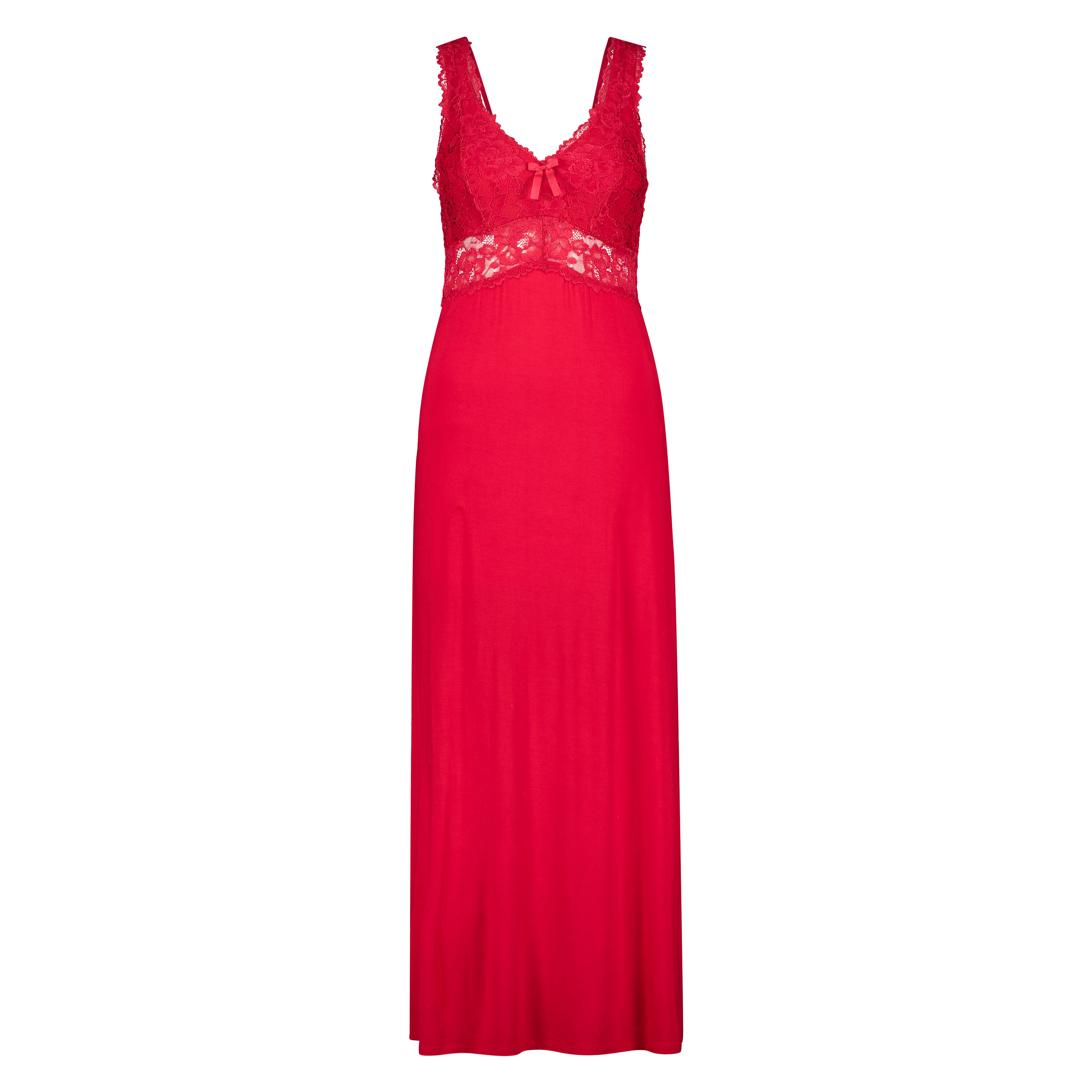 Slipdress Nora Lace Long, Rot