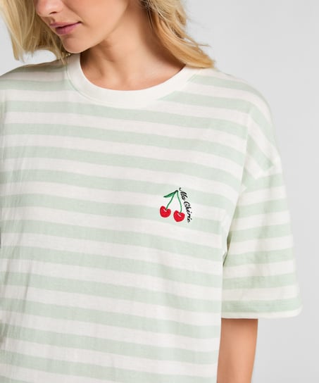 Nachthemd Rundhalsausschnitt, Grün