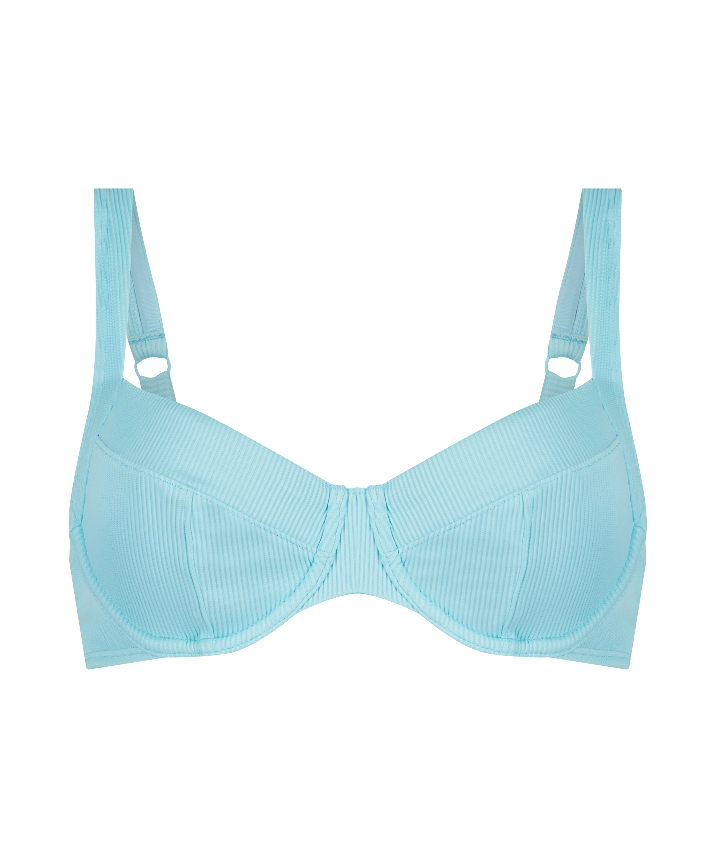 Nicht-vorgeformtes Bügel-Bikini-Top Texture, Schwarz, main