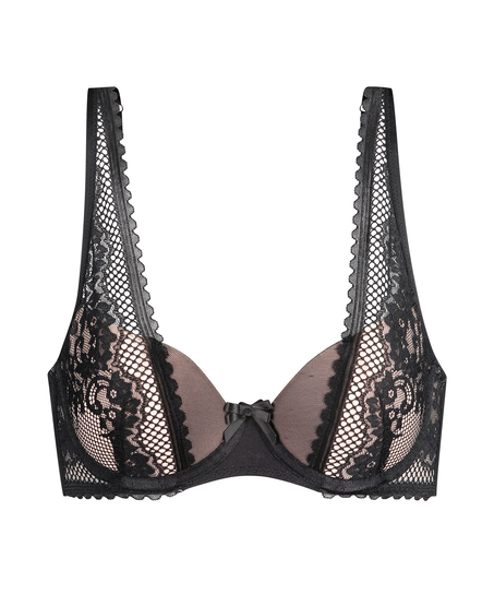 Half Vorgeformter Cup Bügel-BH Malika, Schwarz