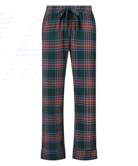 Pyjamahose aus Flanell, Grün