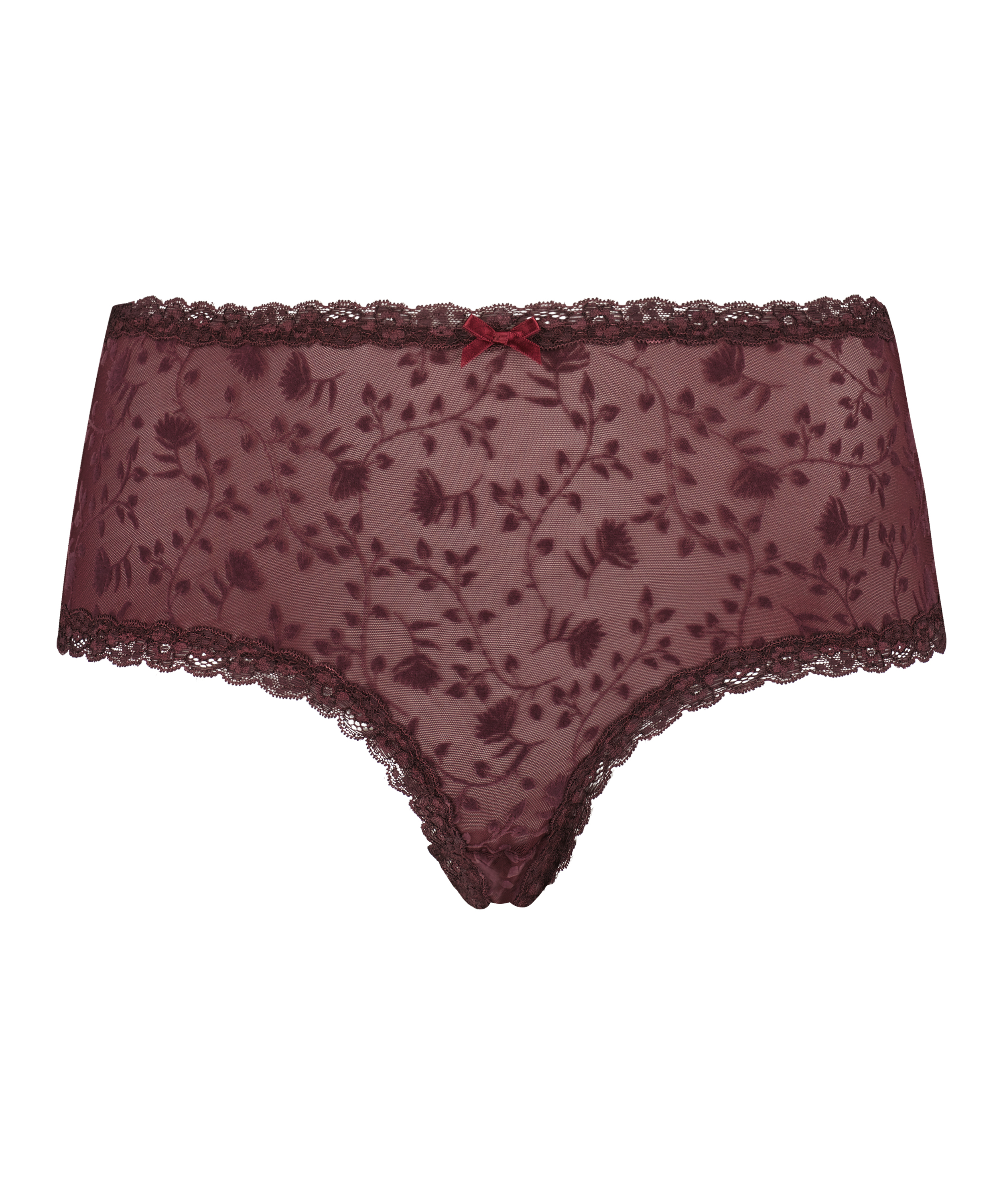 Brésilien en V Curvy, Rouge, main