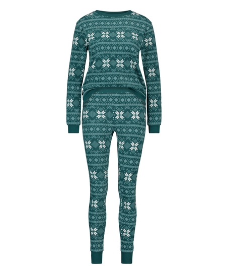 Pyjamaset Fleece, Blau