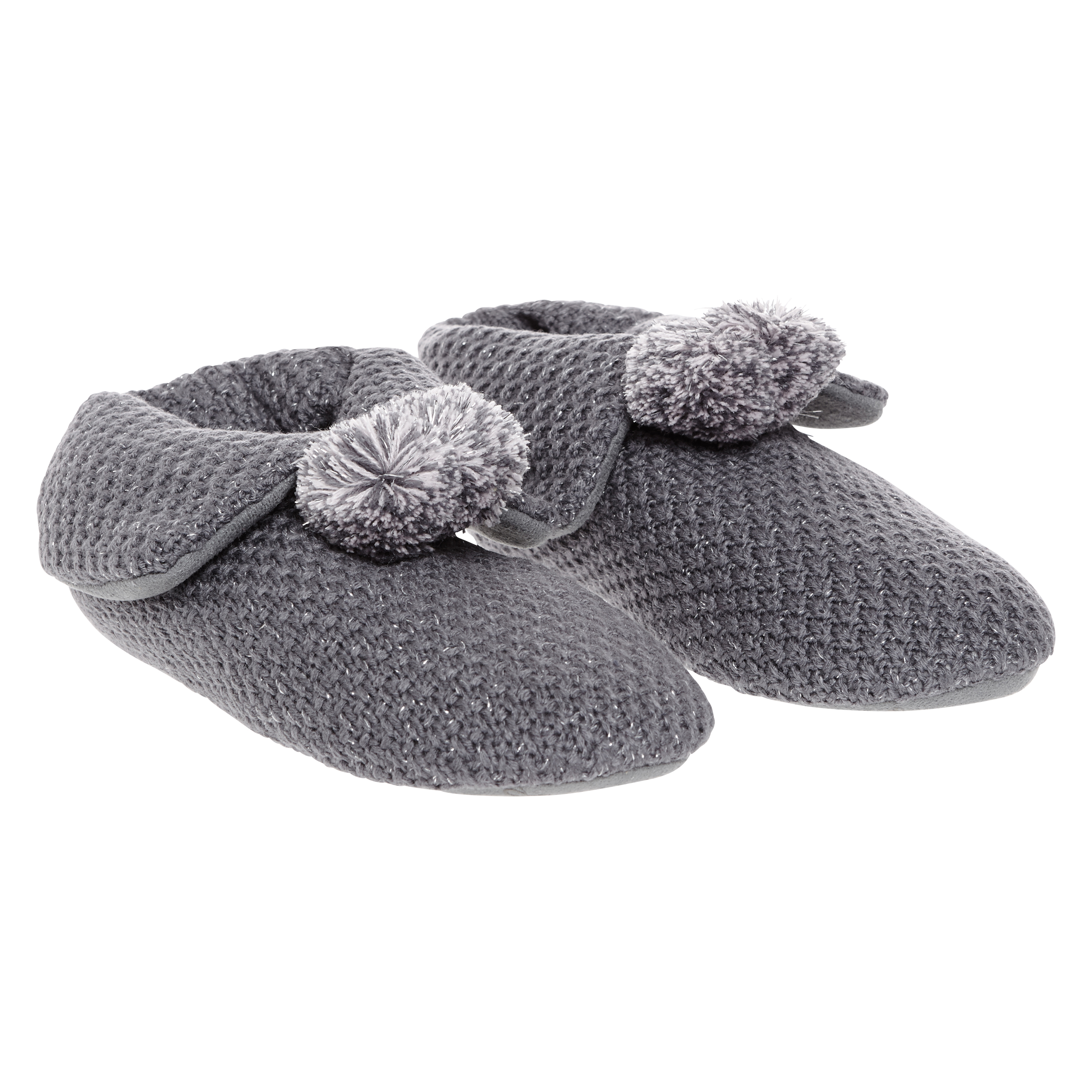 Slippers booty pompom, Grau, main