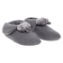 Slippers booty pompom, Grau
