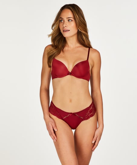 Soutien-gorge à armatures préformé Plunge, Rouge