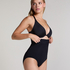 Slip Rio taille haute sans coutures mettant en valeur la silhouette, Noir