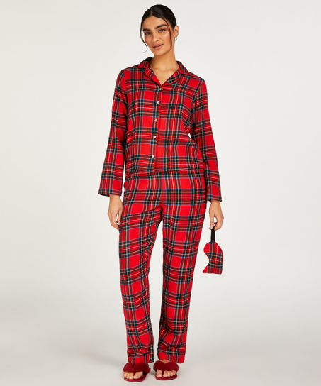 Pyjama Check Twill, Rouge