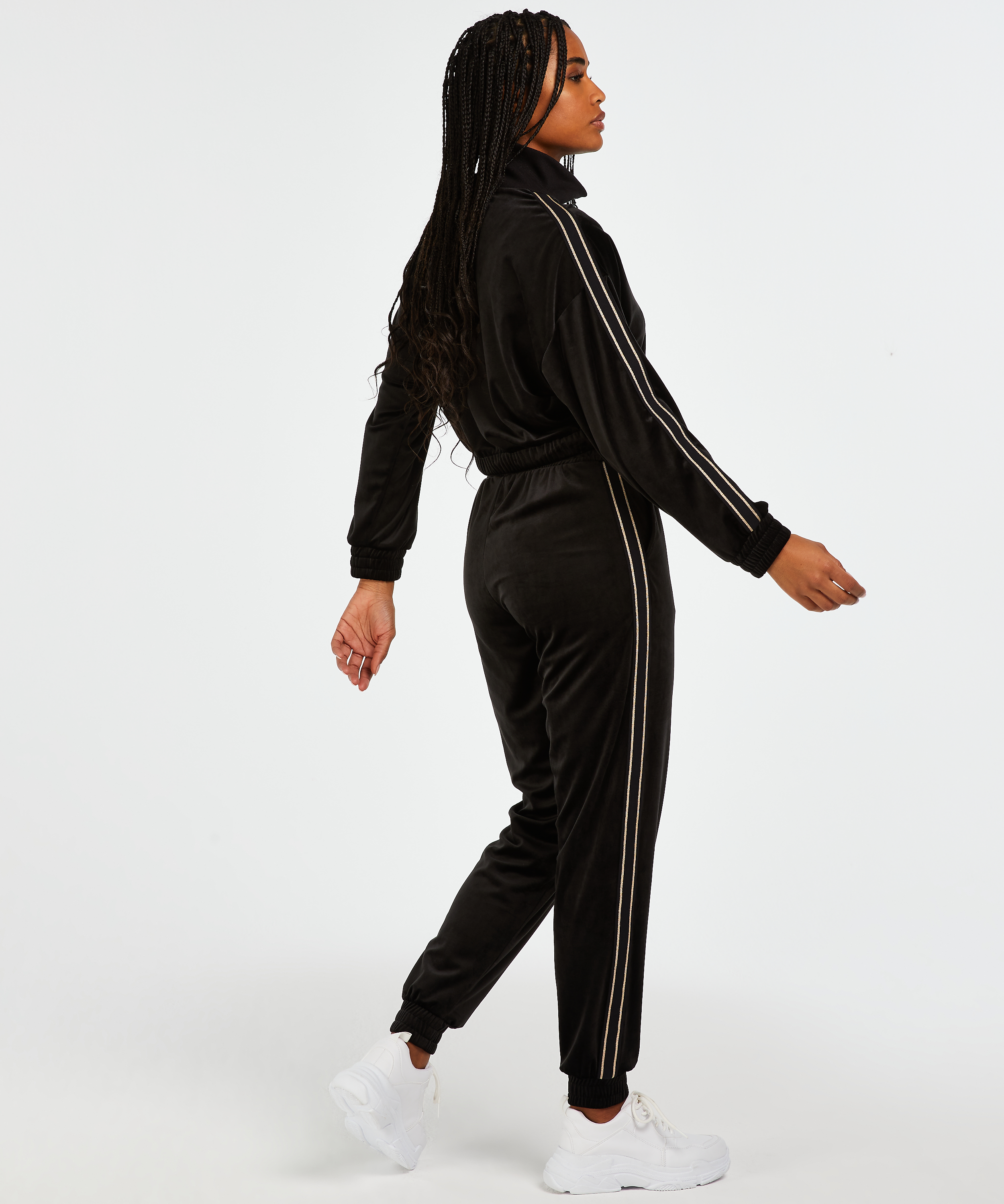 HKMX Sporthose Velours, Schwarz, main