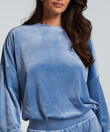 Velours Top, Blau