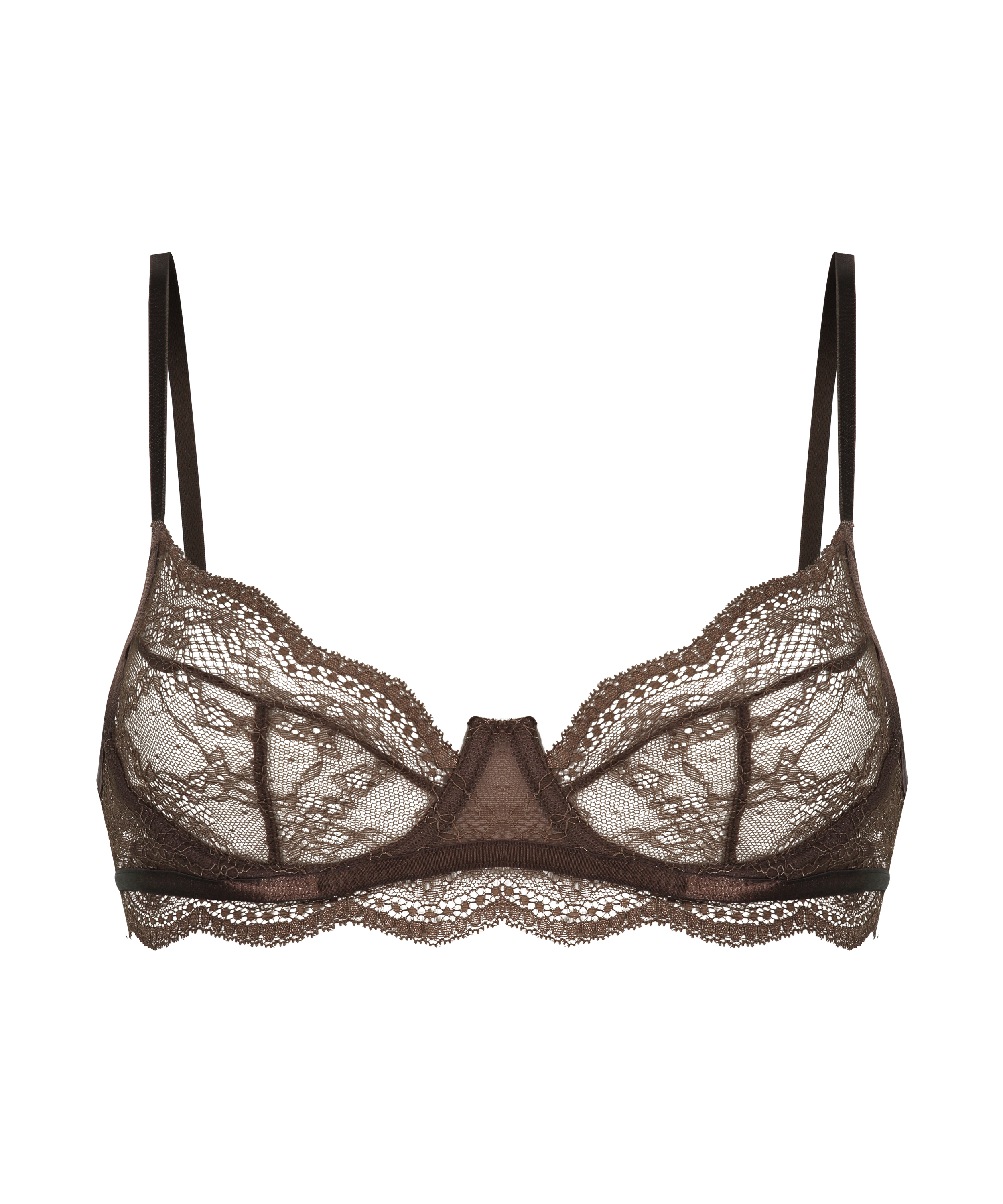 Soutien-gorge non-rembourr&eacute; &agrave; armatures Isabelle, Marron, main