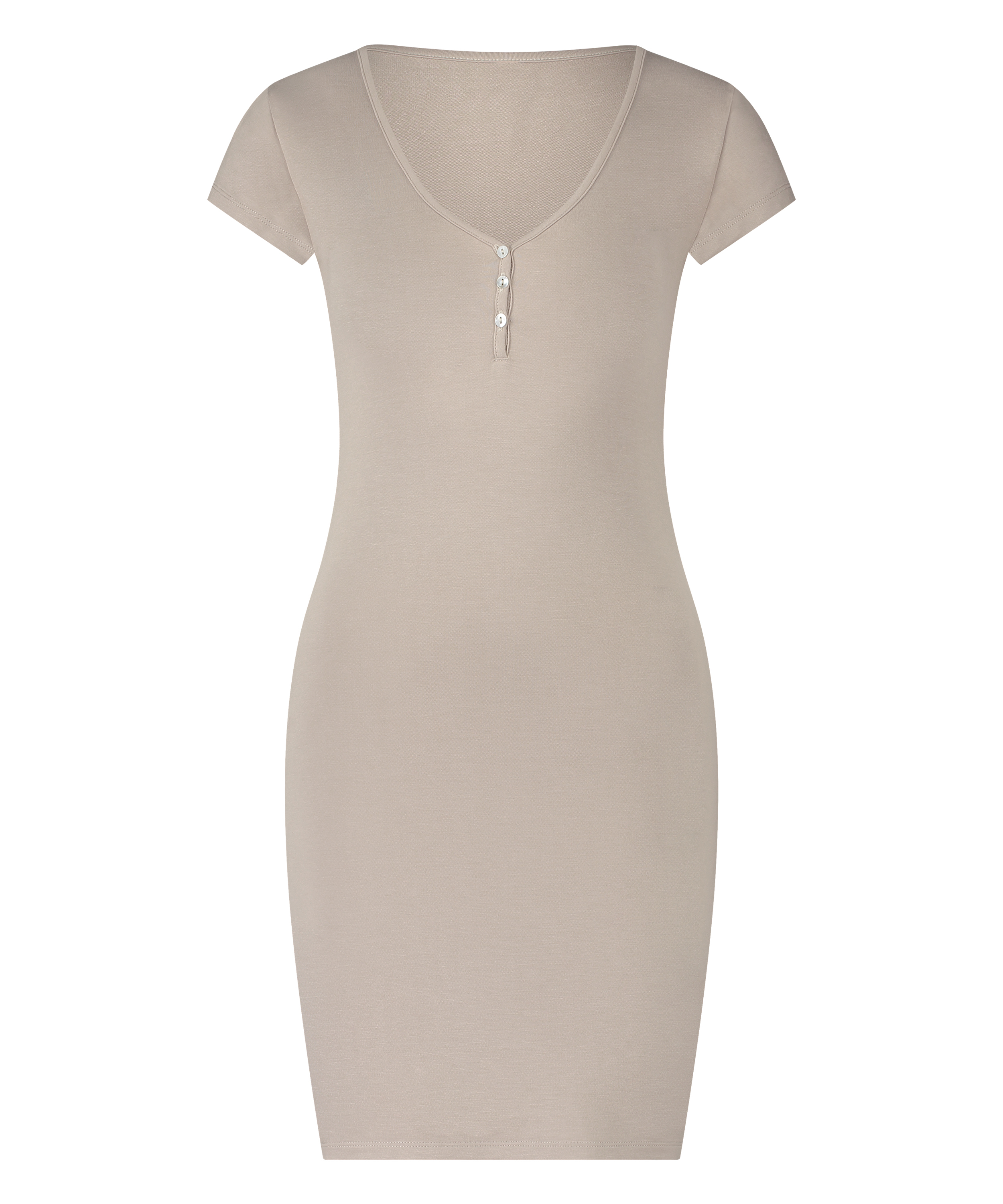 Chemise de nuit Henley, Beige, main