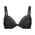 Soutien-gorge &agrave; armatures pr&eacute;form&eacute; en maille, Noir