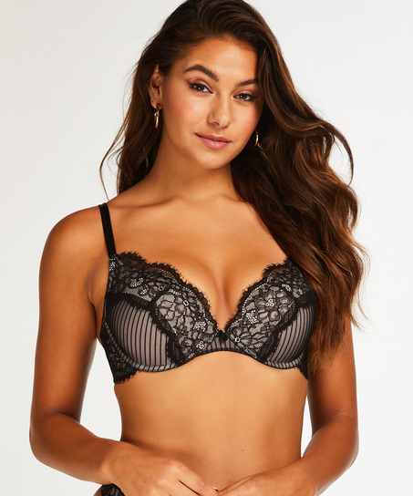 Soutien-gorge &agrave; armatures maximiseur pr&eacute;form&eacute; Bliss, Noir