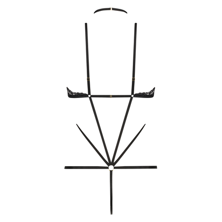 Body mit offenem Schritt Stormy, Schwarz