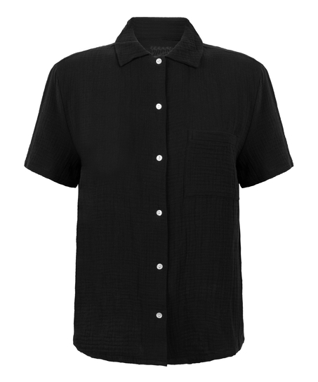 Musselin-Jacke, Schwarz