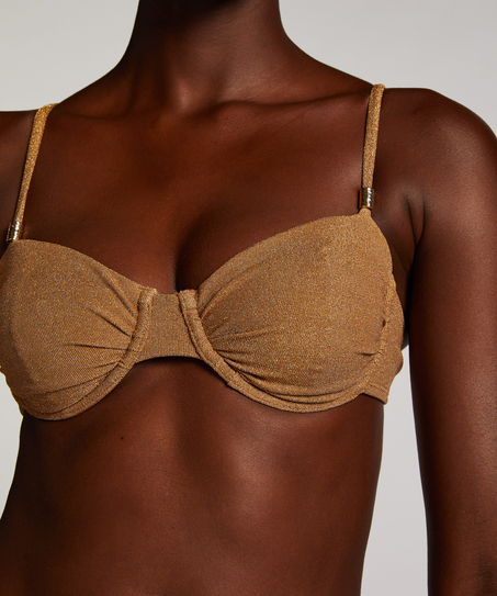 Bikini Oberteil Goldie Shimmer, Gelb