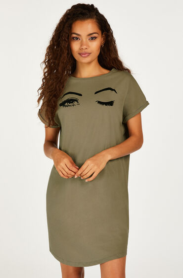 Image of Hunkemöller Nachthemd Rundhals grün