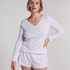 Short de pyjama Pointelle, Blanc