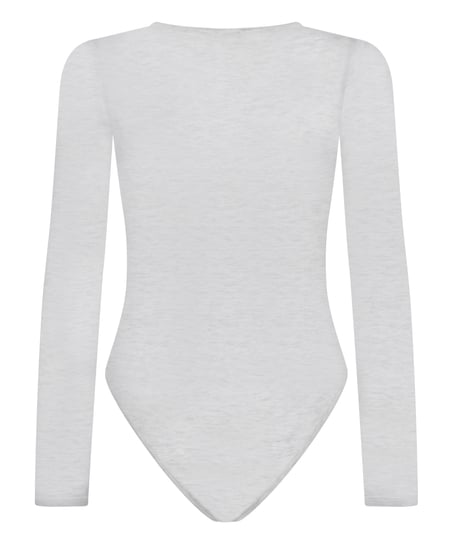 super soft Body haut avec cachemire, Gris