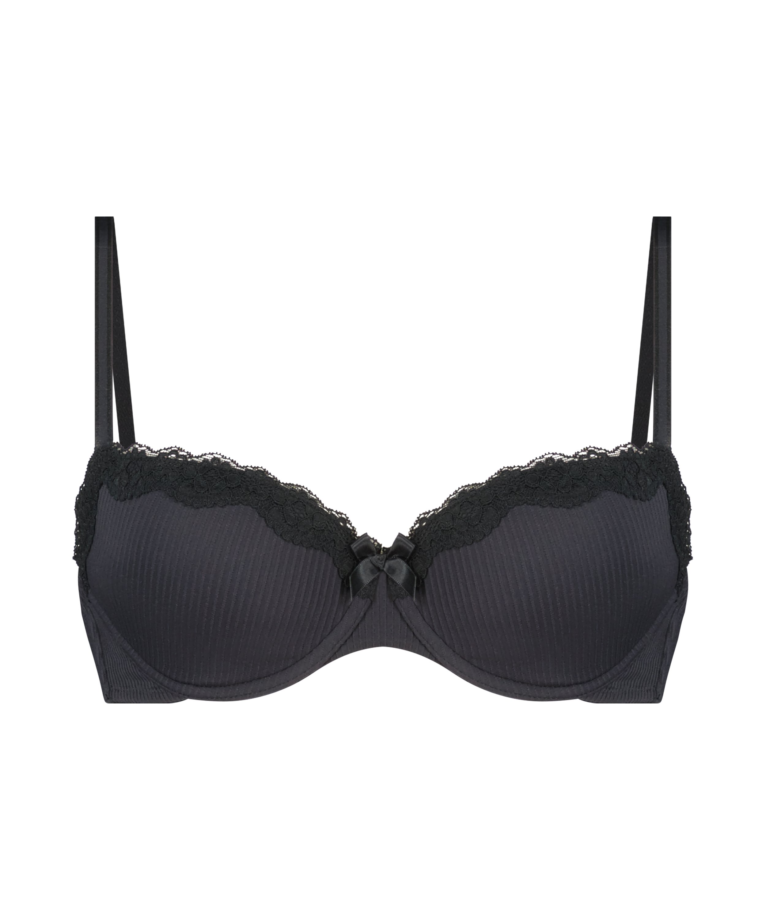 Soutien-gorge à armatures rembourré Lola, Noir, main