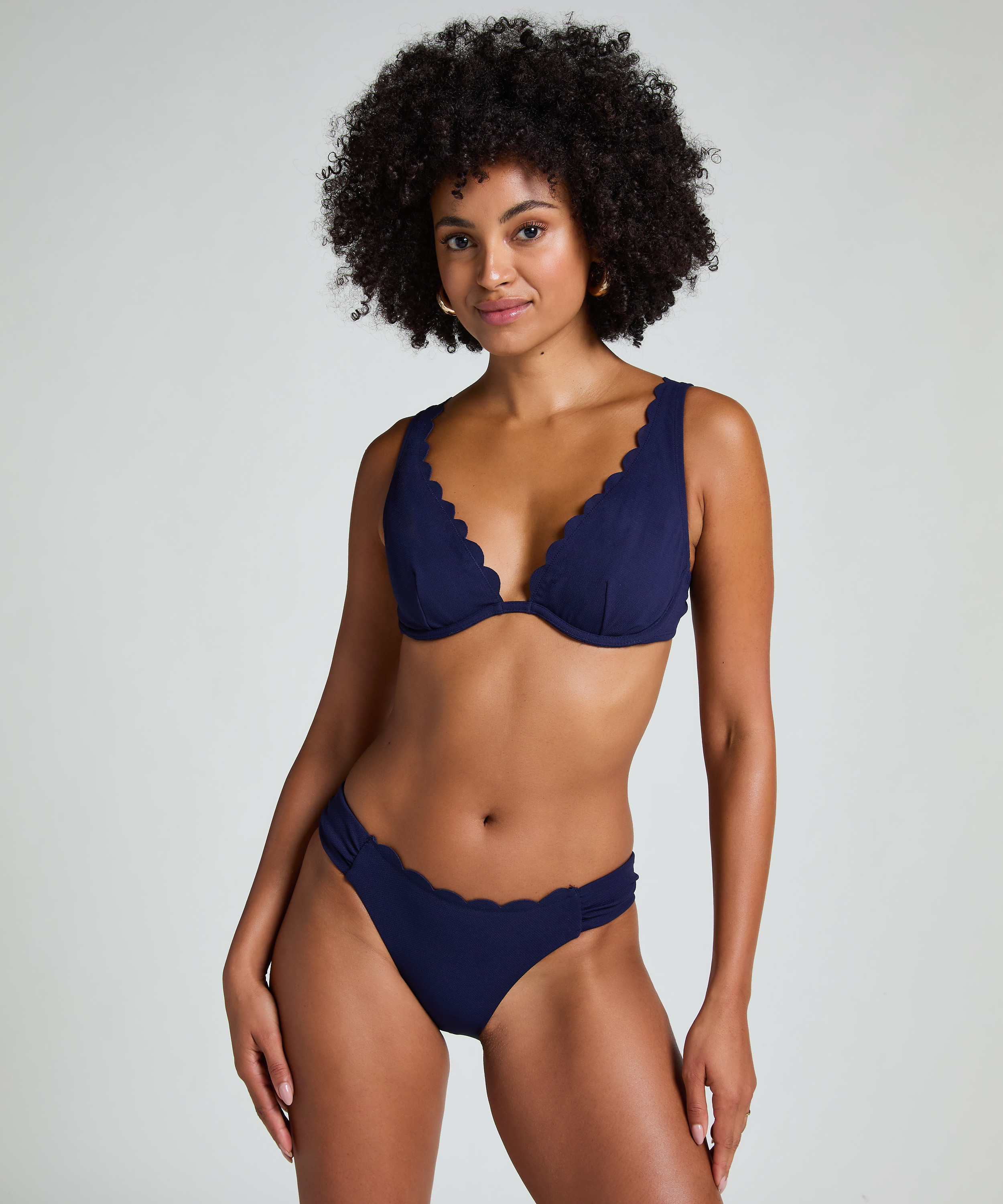 Bikini Slip Rio Scallop, Blau, main