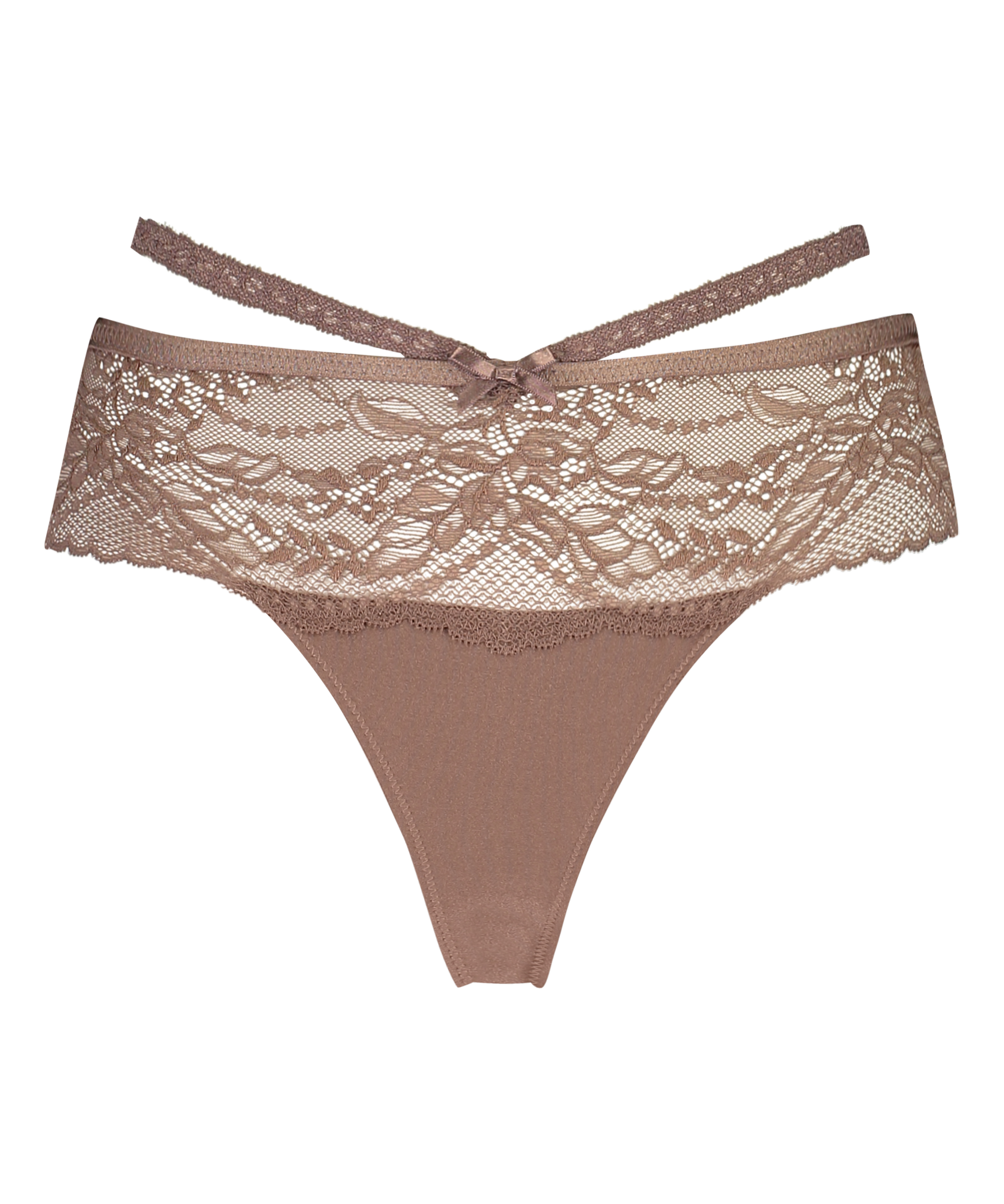 Boxer string Francesca, marron, main