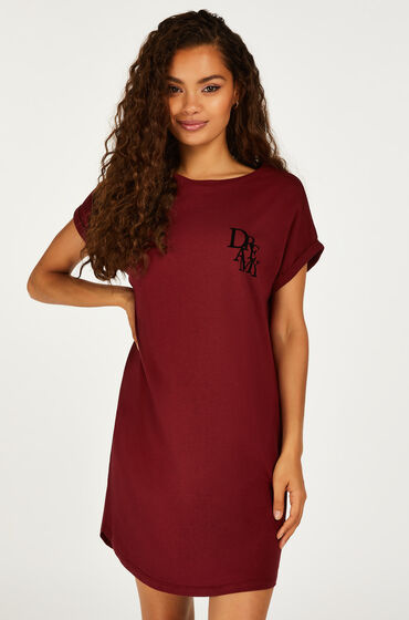 Image of Hunkemöller Nachthemd Rundhals Rot