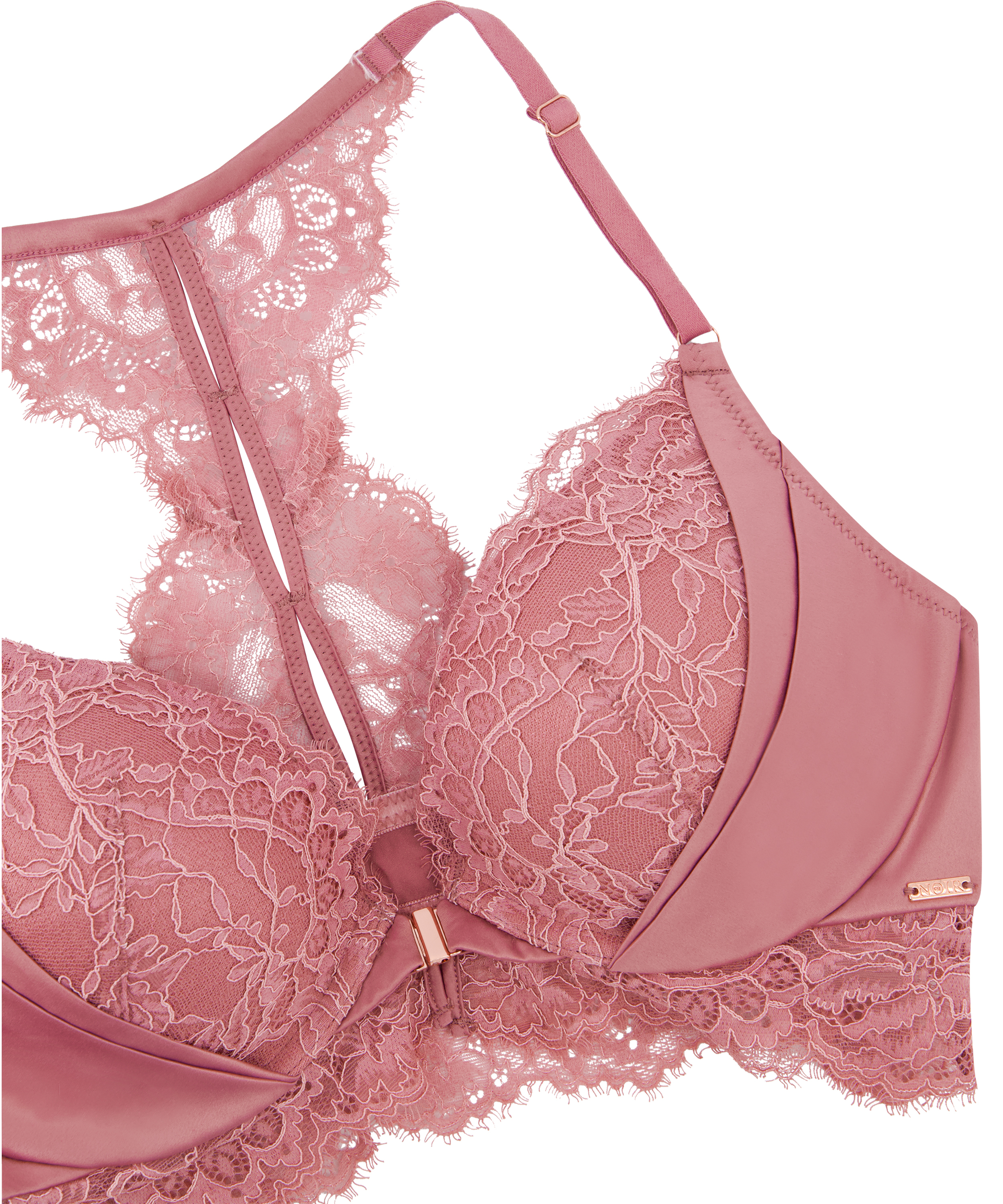 Soutien-gorge push-up &agrave; armatures pr&eacute;form&eacute; Cecile, Rose, main