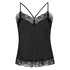 Haut de camisole Satin Dentelle, Noir