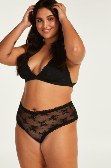 Hunkemöller Slip brésilien en forme de V en maille Curvy Noir