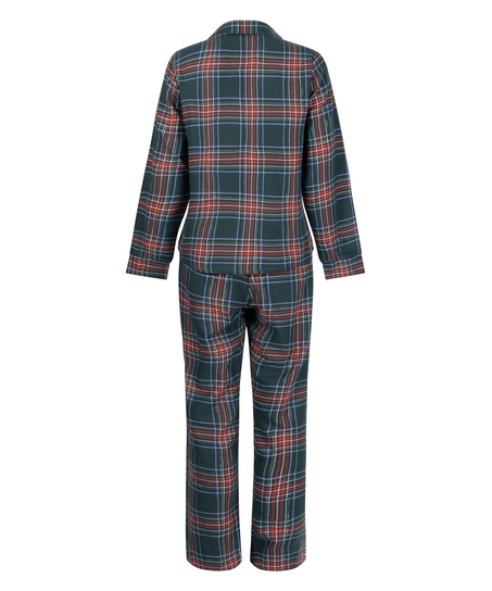 Pyjamaset Flannel, Grün